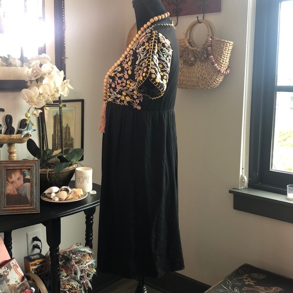 THML Embroidered Split Sleeve Boho Dress S - Picture 3 of 6